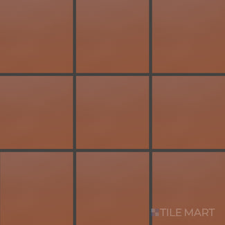 Bird’s-eye view of Quarry + Red 6X6 Matte Ceramic, a rustic ceramic tile with a warm red tone and a durable matte surface.