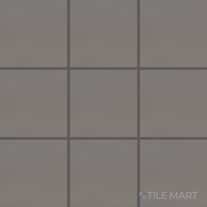 Top-down image of Quarry + Gray 6X6 Matte Ceramic, a neutral gray tile with a timeless ceramic design and a matte finish.