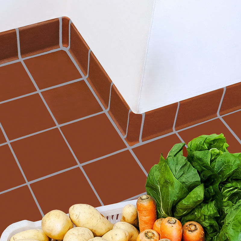 A seamless transition between surfaces is achieved with the subtle elegance of Quarry + Red 1X6 Matte Ceramic Inside Corner.