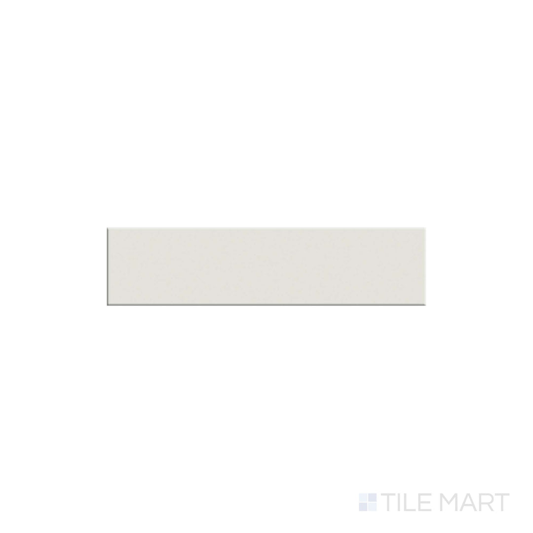 Flat layout of Glenbrook Blank Canvas 2x8 flat matte ceramic tile, showcasing an off-white surface with consistent tone and refined matte texture.
