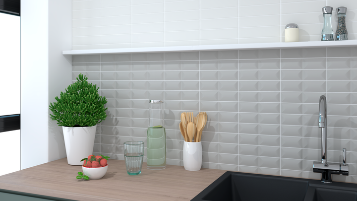 A neutral yet sophisticated ambiance achieved with Glenbrook Blank Canvas 2X8 Matte Ceramic, allowing for effortless coordination with various interior styles.