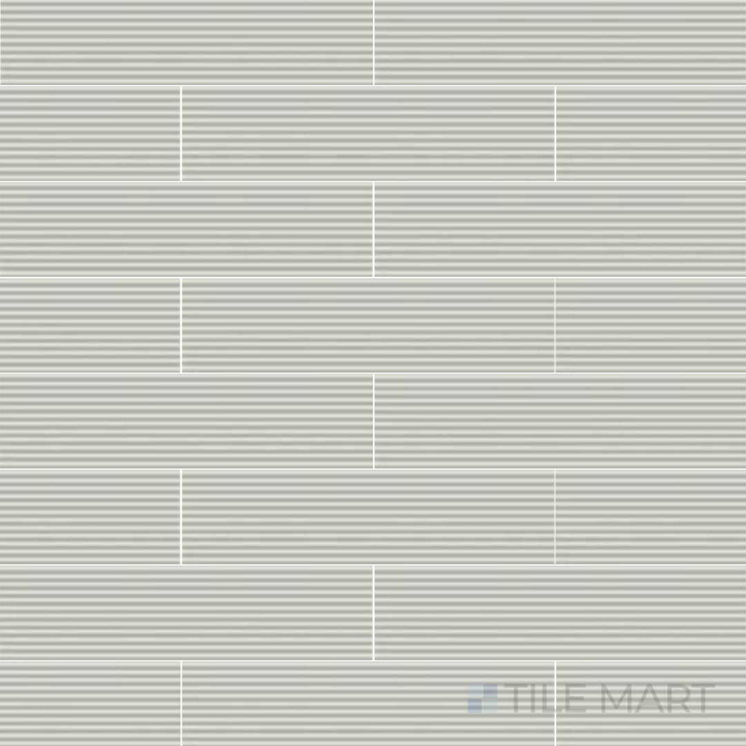 Overhead view of Glenbrook Blank Canvas 2X8 Matte Ceramic, an elegant neutral tile with a soft matte surface and a versatile design.