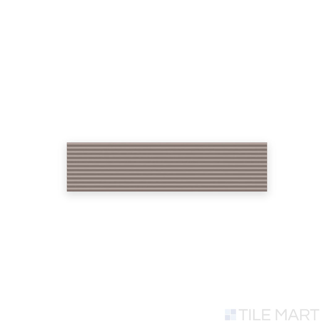 Overview of Glenbrook Redend Point 2x8 stripes matte ceramic tile, featuring warm clay-red color with soft linear patterns on a matte surface.