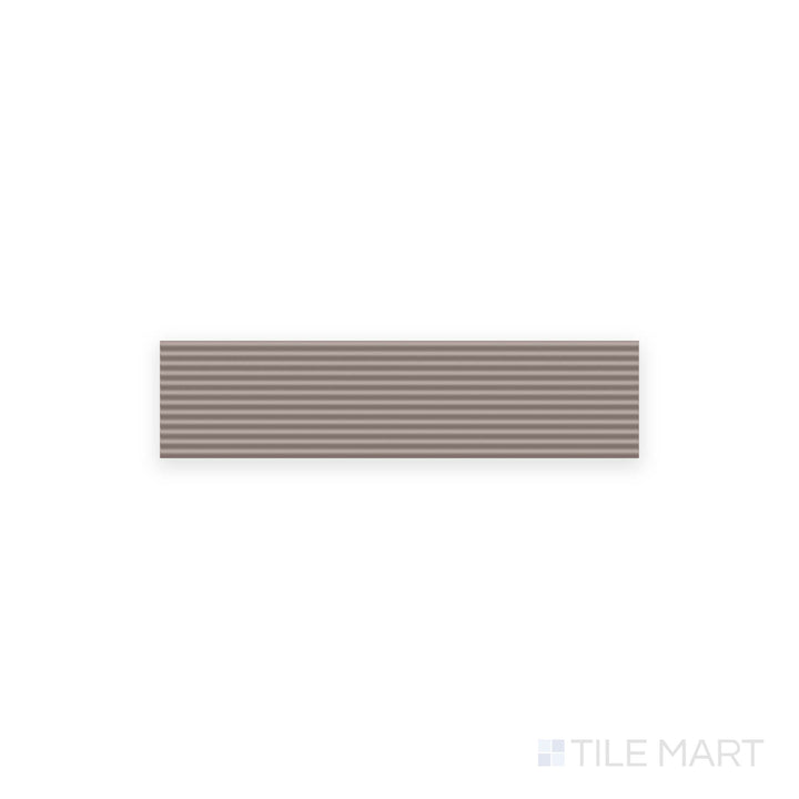 Overview of Glenbrook Redend Point 2x8 stripes matte ceramic tile, featuring warm clay-red color with soft linear patterns on a matte surface.