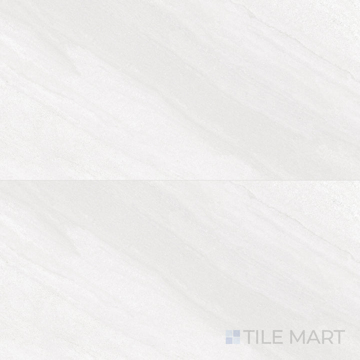 Overhead view of Origin Arctic 24X48 Matte Porcelain, a cool-toned porcelain tile with a crisp, clean matte finish, ideal for modern interiors.