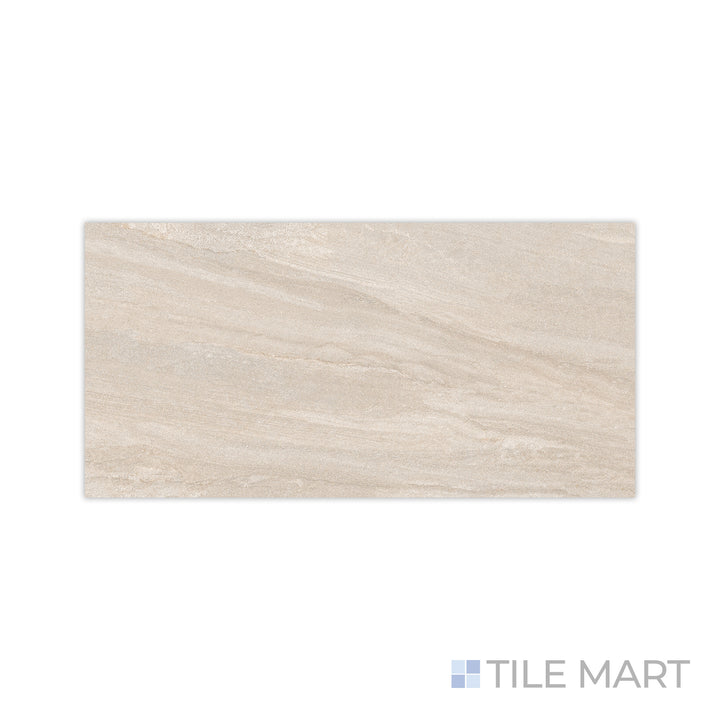 A warm, sandy texture is revealed in this detailed close-up of Origin Desert 24x48 matte porcelain tile, showcasing its natural desert-toned hues and soft matte finish.