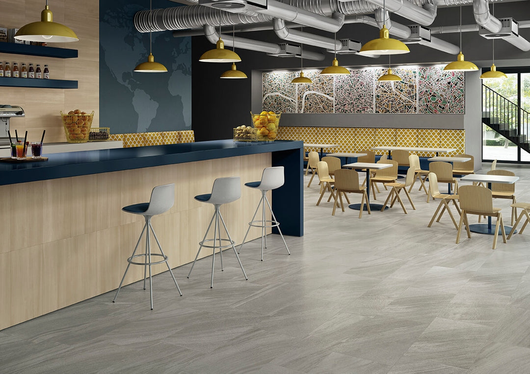 A rugged and timeless appeal that adds depth, brought to life with Origin Canyon 24X48 Matte Porcelain.