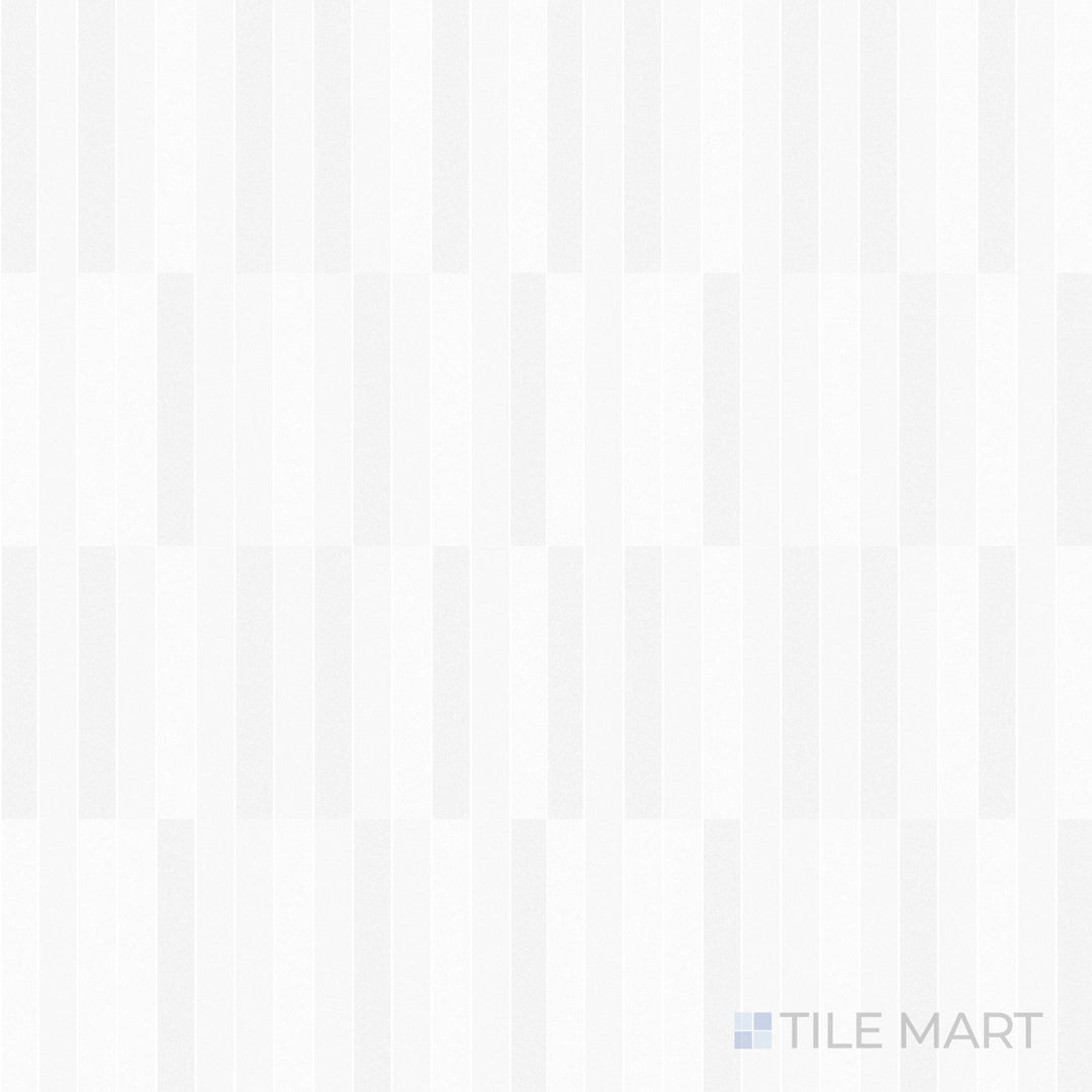 Flat-lay of Roku White 4.5X9 Matte Porcelain, a clean and modern white tile with a smooth matte finish, ideal for contemporary interiors.