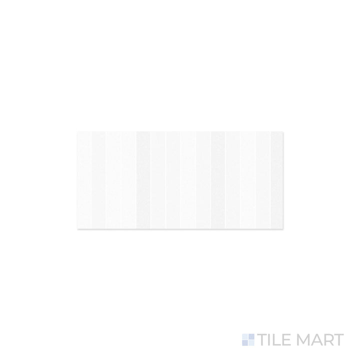 A close-up shot of Roku White 4.5x9 matte porcelain tile highlights its clean, crisp white tone and soft matte texture, perfect for a modern and minimalist look.