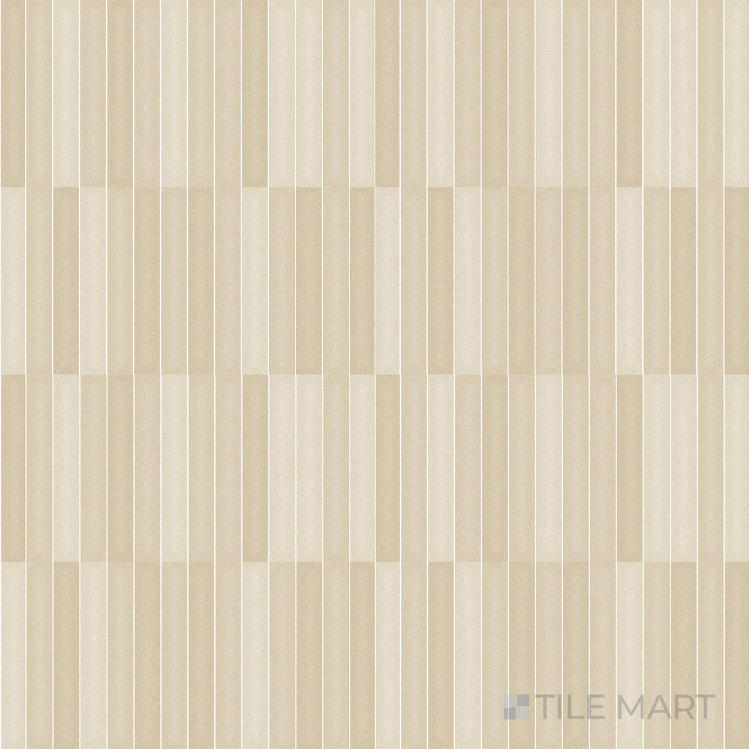 Top-down shot of Roku Beige 4.5X9 Matte Porcelain, a warm beige tile with subtle variations and a soft matte surface.