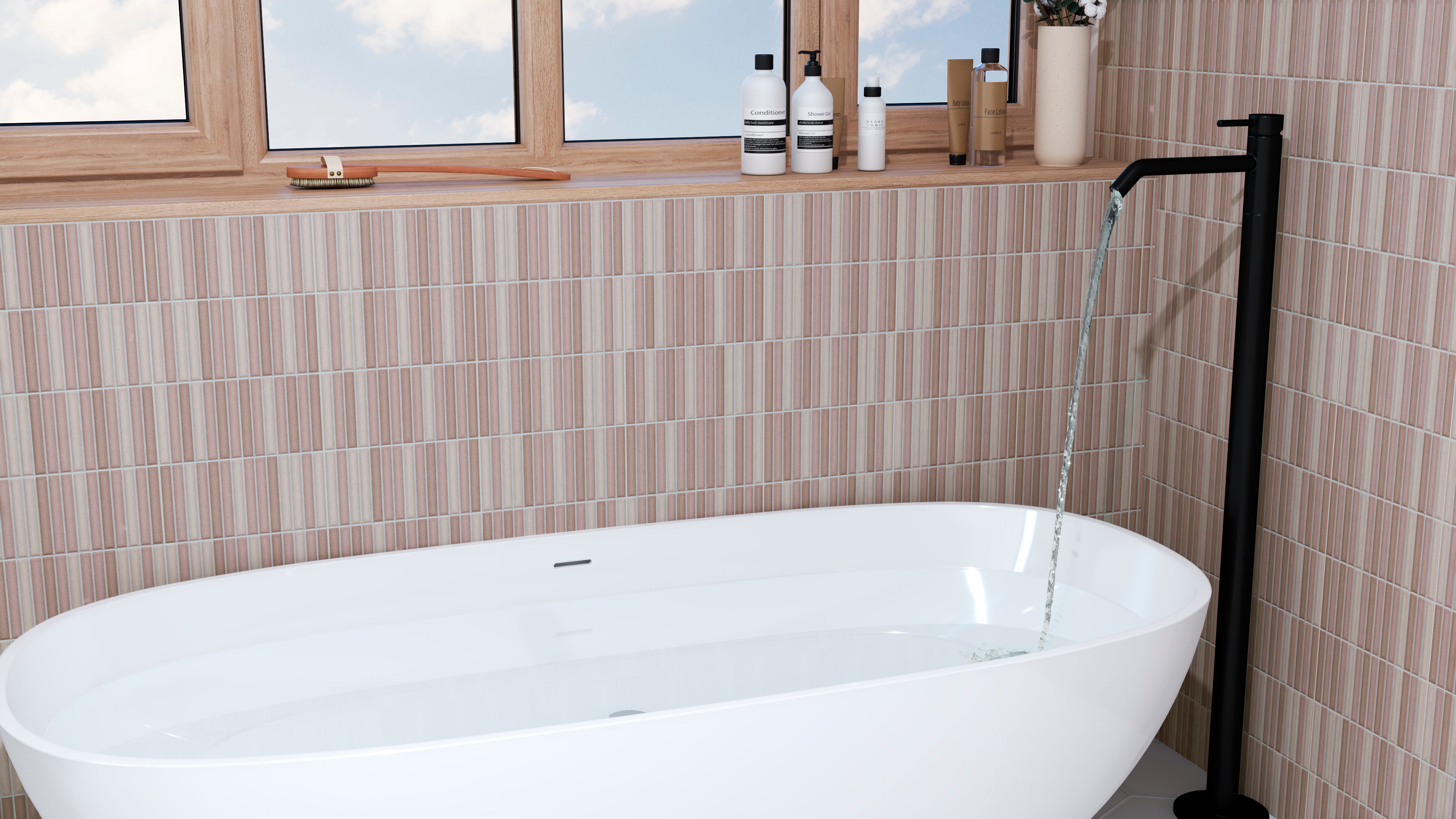 Roku Grey 4.5X9 Matte Porcelain Mosaic | Tilemart