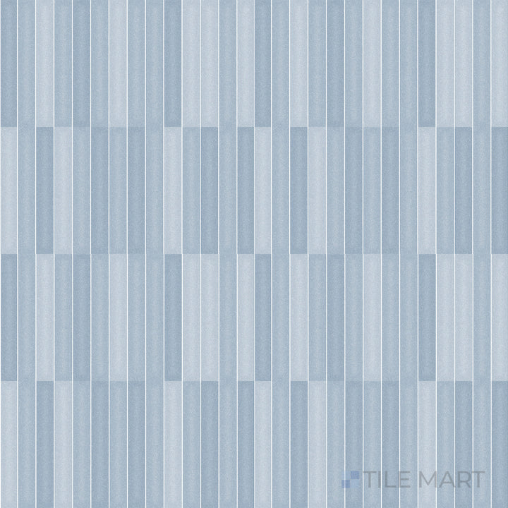 Top-down shot of Roku Blue 4.5X9 Matte Porcelain, a deep blue tile with a rich, saturated tone and a soft matte surface.