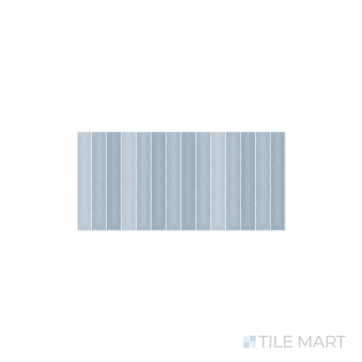 A macro shot of Roku Blue 4.5x9 matte porcelain tile captures its rich blue tone and velvety matte finish, enhancing its contemporary and calming appeal.