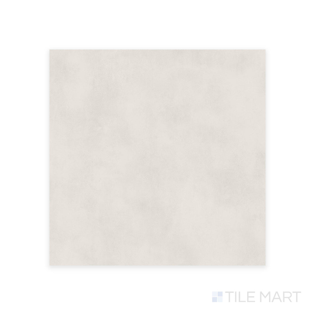 This close-up of Boost Balance Moon 48x48 matte porcelain tile highlights its gentle gray tone and fine matte finish, offering a modern and sophisticated look.