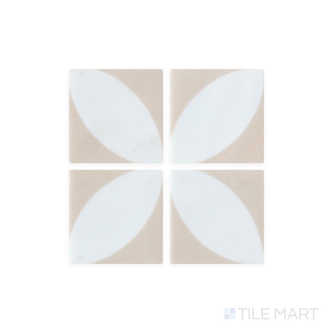 A close-up view of Onix Glass - Icon Pink 2" Square Azalea Matte Mosaic tile showcases its soft pastel pink shade and smooth matte texture for a subtle decorative charm.