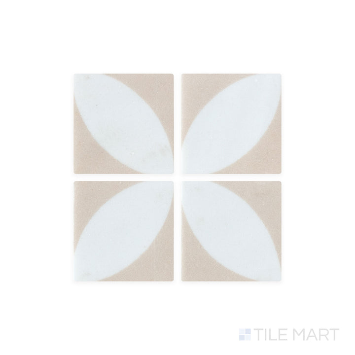 A close-up view of Onix Glass - Icon Pink 2" Square Azalea Matte Mosaic tile showcases its soft pastel pink shade and smooth matte texture for a subtle decorative charm.