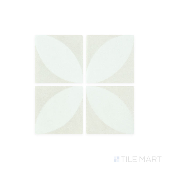 Zoomed in for detail, the Onix Glass - Icon Cream 2" Square Azalea Matte Mosaic tile showcases its warm, neutral tone and delicate matte texture, perfect for soft, elegant spaces.