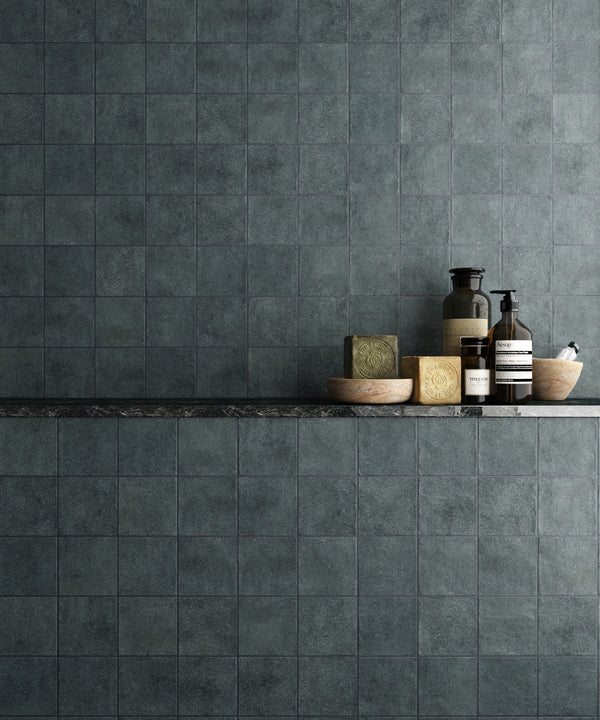 A contemporary yet cozy setting featuring Stage Denim 4X4 Matte Porcelain, infusing interiors with a cool and stylish vibe.