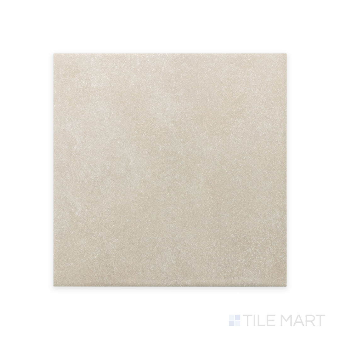 A macro shot of Stage Taupe 4X4 matte porcelain tile showcases its warm taupe shade and subtle matte effect, blending sophistication with natural elegance.