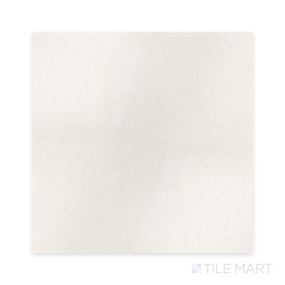 Flat layout of Lime Evolution Moon 48x48 matte ceramic tile, featuring subtle grey hues and a consistent matte stone surface.