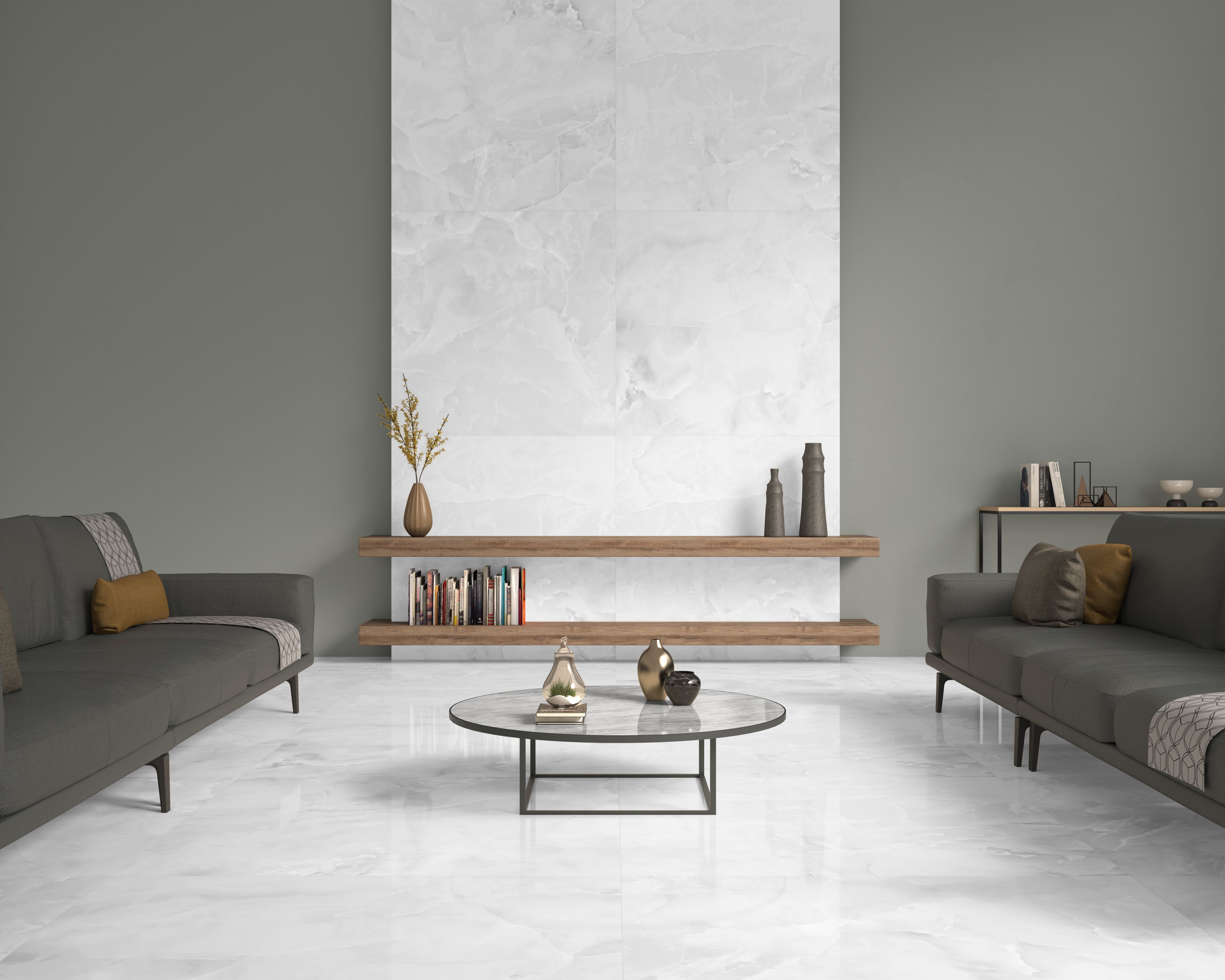 Soller Onyx Blanco 48X48 Polished Porcelain Tile | Tilemart