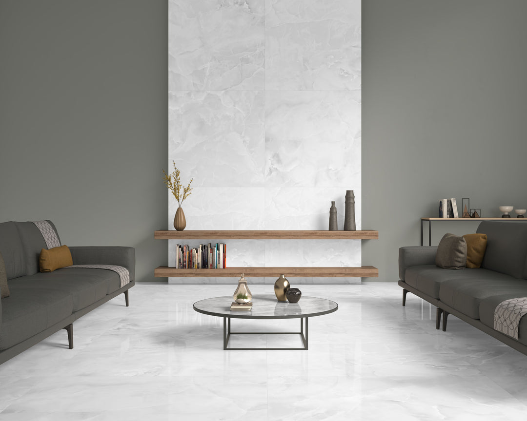Soller Onyx Blanco 48X48 Polished Porcelain Tile