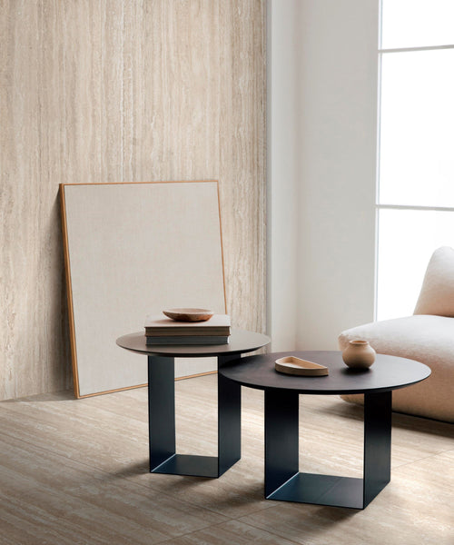 Travertine Veincut Canetto 3D Beige 24X48 Matte Porcelain Ribbed Panel