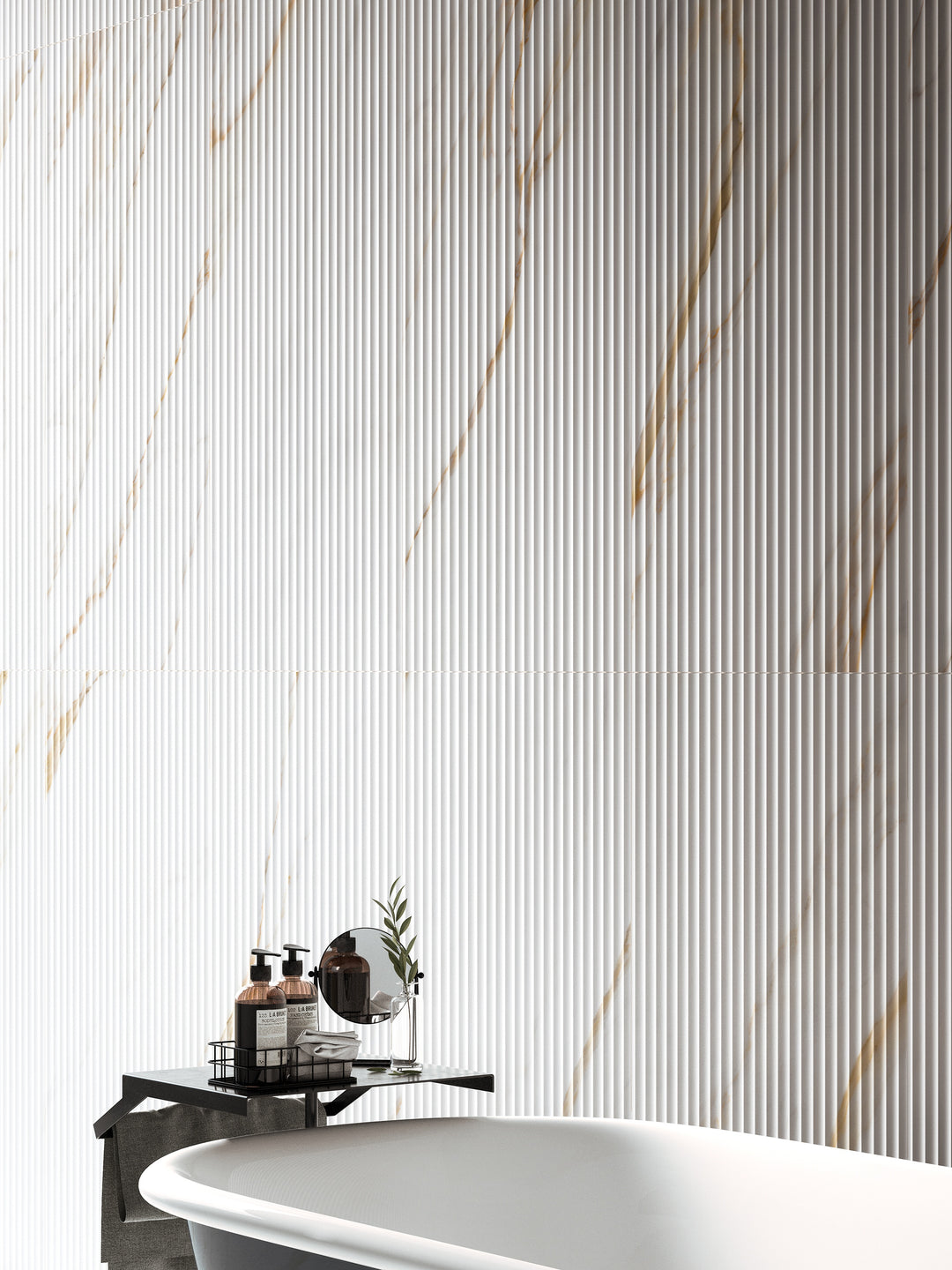 Prestigio Calacatta Oro 24X48 Matte Porcelain Ribbed Panel