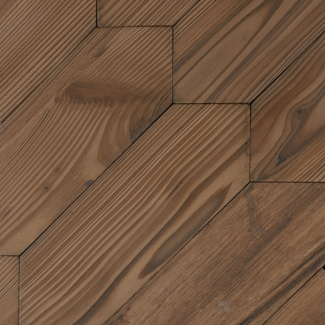 Woodland Honey 4x12 matte porcelain tile displayed in a linear format, showcasing warm wood tones and a natural plank appearance.