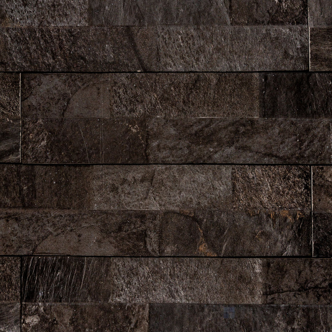 Rock Black 3x15 matte porcelain tile shown in overview, with a sleek, narrow profile and bold charcoal tone perfect for accents and backsplashes.