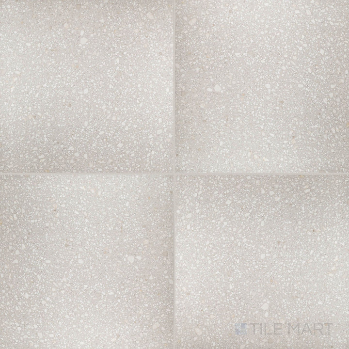 Santorini Gris 24x24 semi-gloss porcelain tile captured in overview, offering a smooth gray finish with elegant sheen.