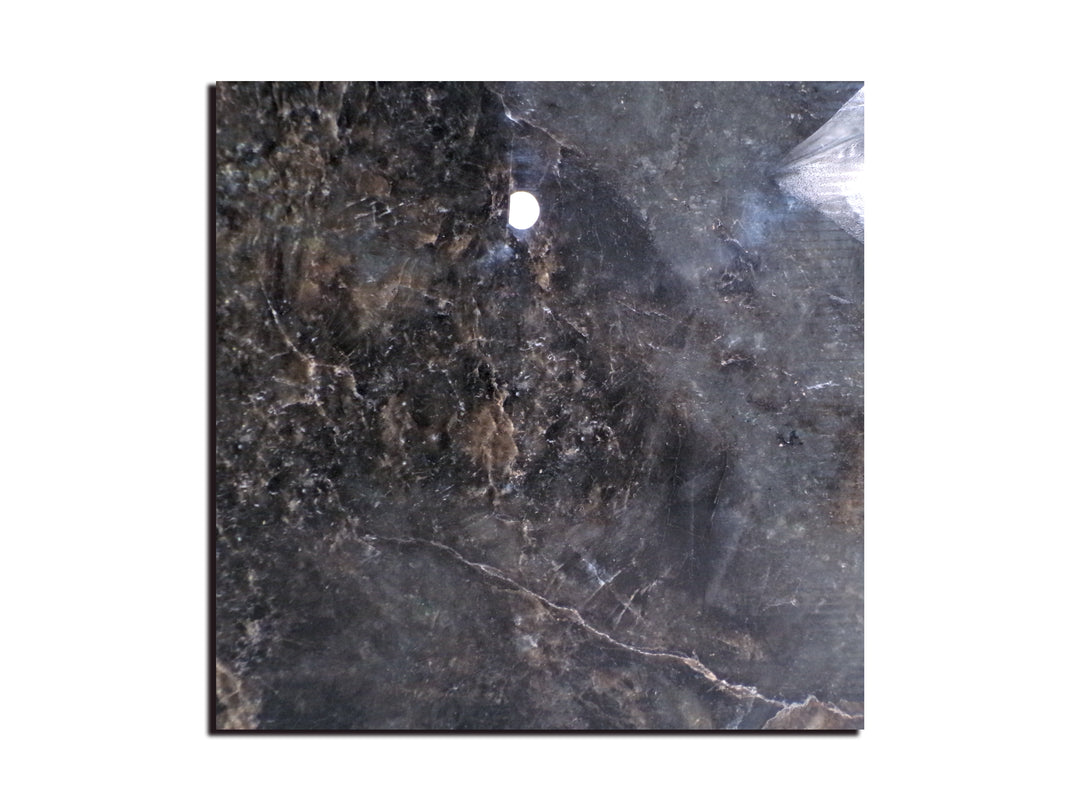 Flat lay of Luxury Almond Green 48X48 Polished Porcelain, presenting a muted greenish-beige porcelain tile with elegant natural movement and a polished sheen.