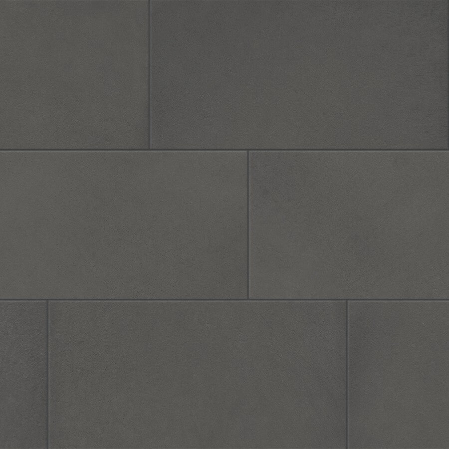 Urban Living Metropolis 24x48 matte porcelain tile displayed in full layout, featuring an industrial concrete look in a modern matte finish.