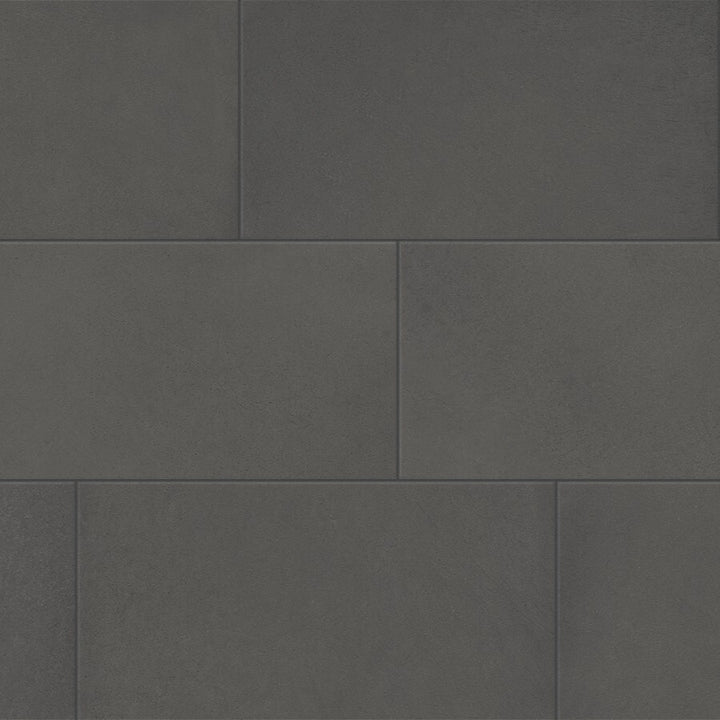 Urban Living Metropolis 24x48 matte porcelain tile displayed in full layout, featuring an industrial concrete look in a modern matte finish.
