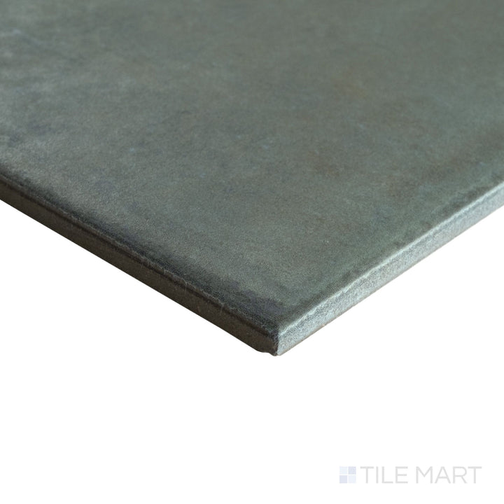 Crete Rame Versailles pattern matte porcelain tile shown at corner angle with R11 surface and warm earthy tones