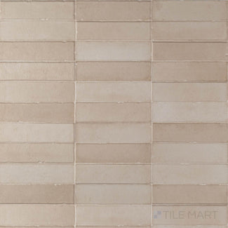 Daster 3D Cream 16x48 matte porcelain tile with subtle relief texture and refined neutral tones