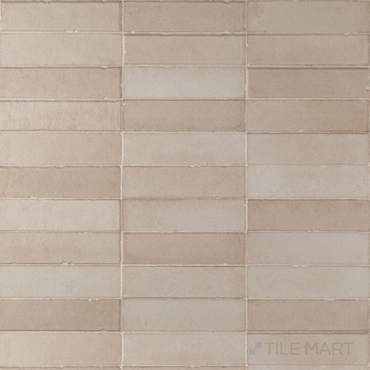 Daster 3D Cream 16x48 matte porcelain tile with subtle relief texture and refined neutral tones