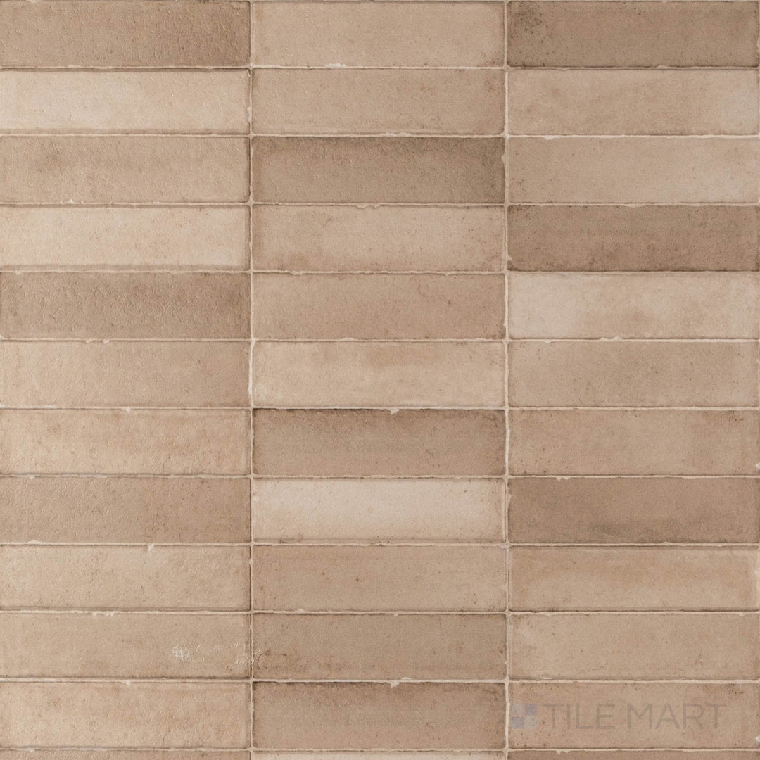Daster 3D Nut 16x48 matte porcelain tile highlighting warm tones and dimensional surface detail