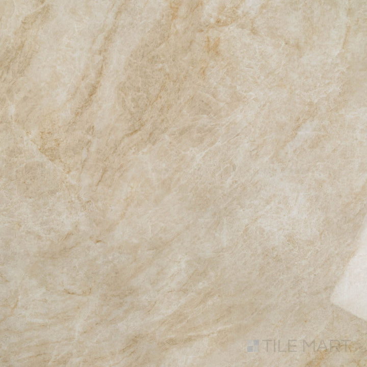 Taj Mahal Nature 48x48 polished porcelain tile showcasing expansive scale and elegant marble-like movement
