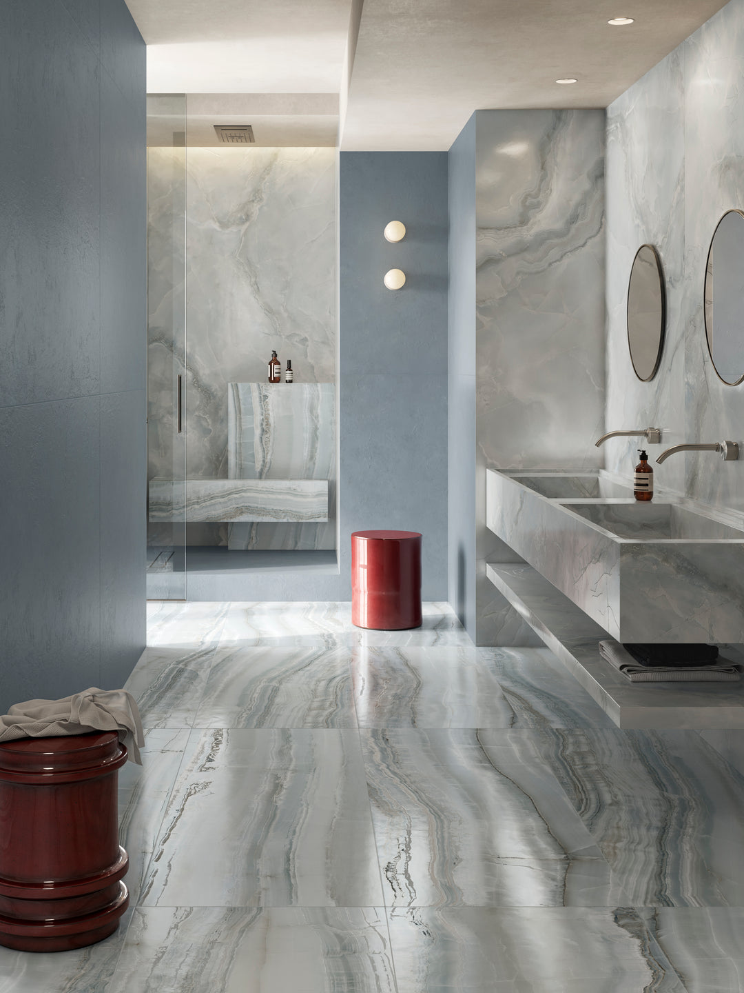 Venus 3D Azul 24X48 Honed Porcelain Tile