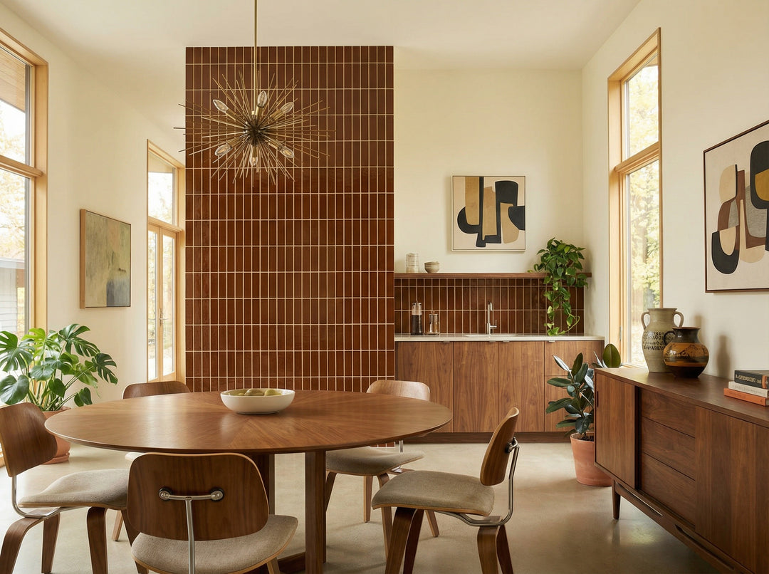 Amarcord Mogano 2X6 Glossy Porcelain Subway Tile