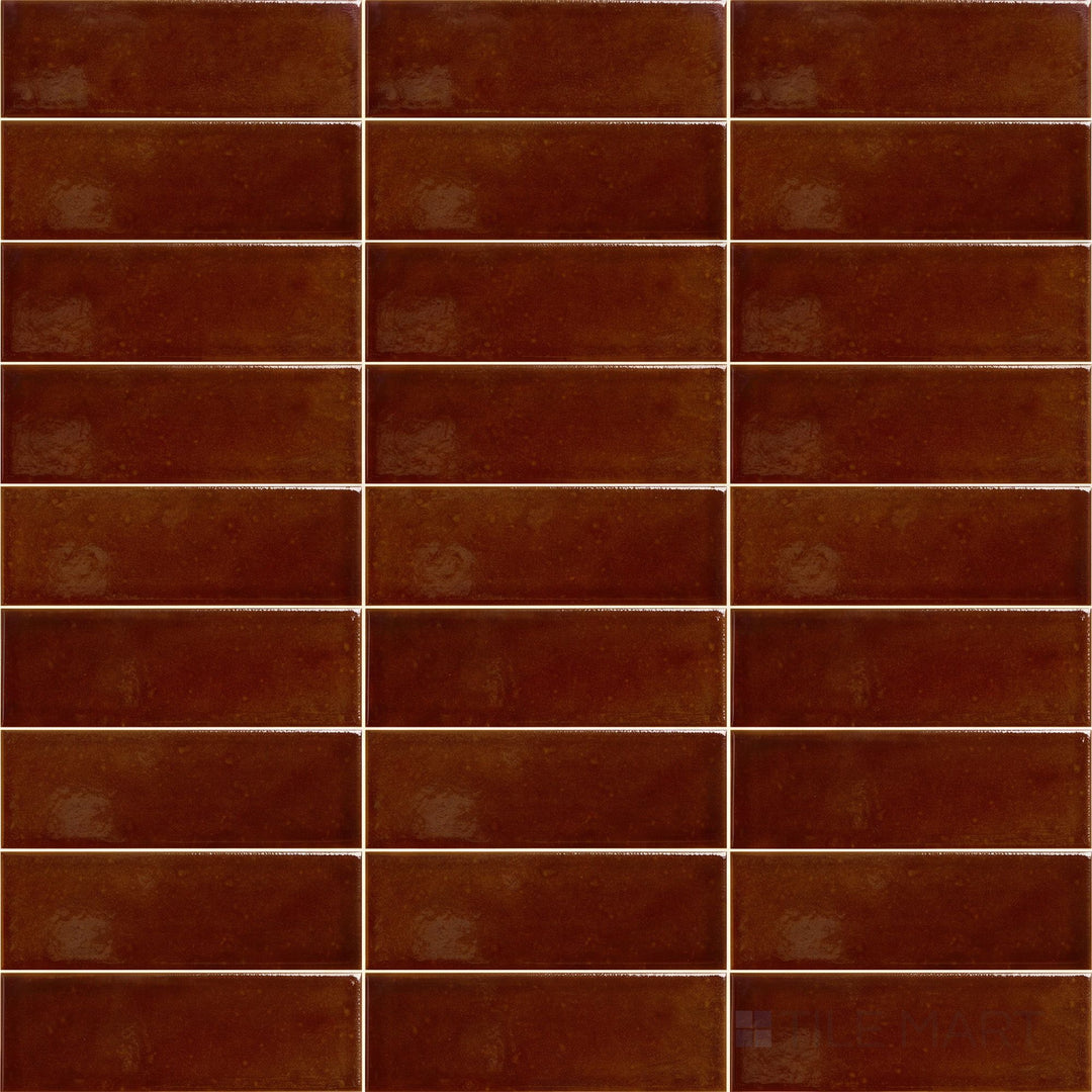 Amarcord Mogano 2X6 Glossy Porcelain Subway Tile
