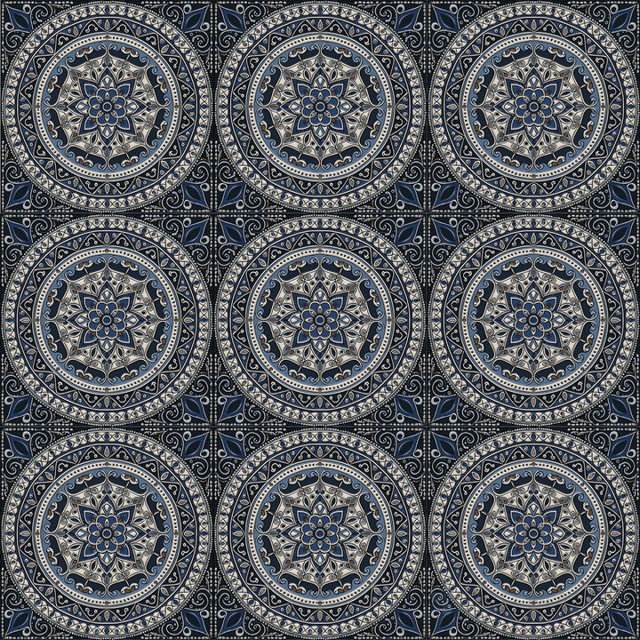 Calypso Bombay Midnight 4 6X6 Glossy Porcelain Tile