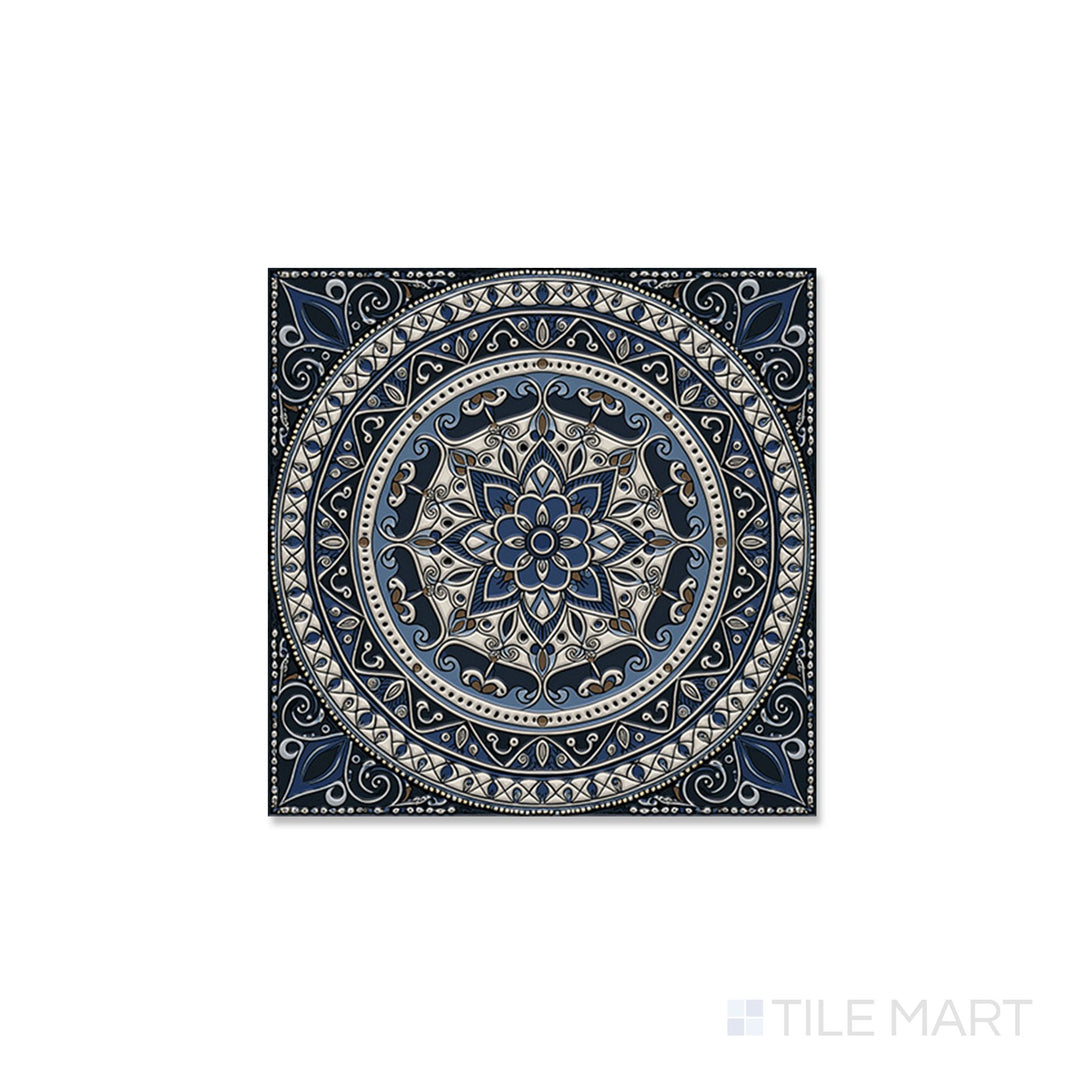 Calypso Bombay Midnight 4 6X6 Glossy Porcelain Tile