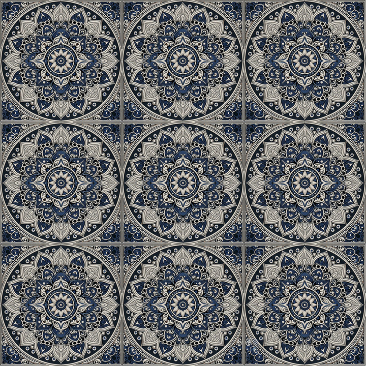 Calypso Bombay Midnight 5 6X6 Glossy Porcelain Tile