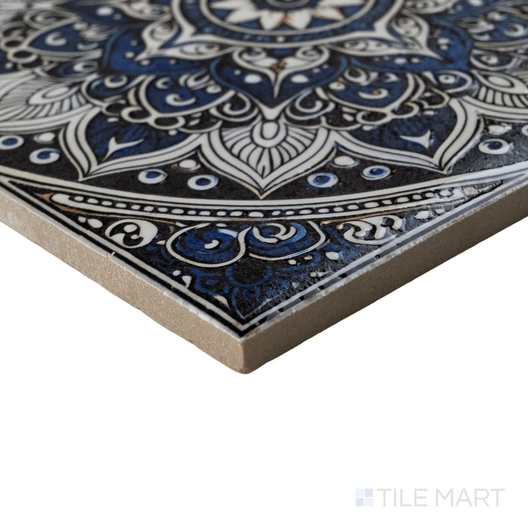 Calypso Bombay Midnight 5 6X6 Glossy Porcelain Tile