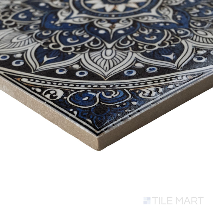 Calypso Bombay Midnight 5 6X6 Glossy Porcelain Tile