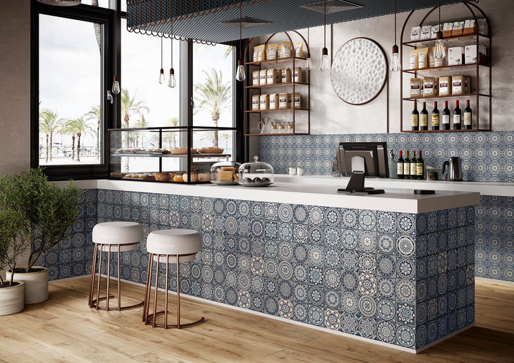 Calypso Bombay Midnight 20 6X6 Glossy Porcelain Tile