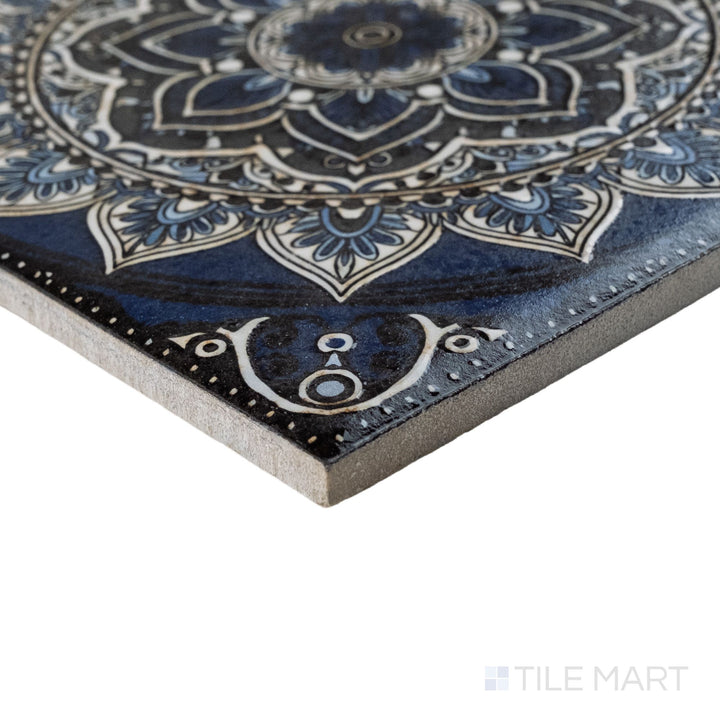 Calypso Bombay Midnight 20 6X6 Glossy Porcelain Tile