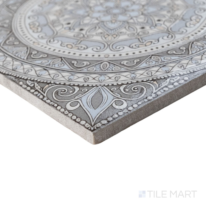 Calypso Bombay Silver 4 6X6 Glossy Porcelain Tile